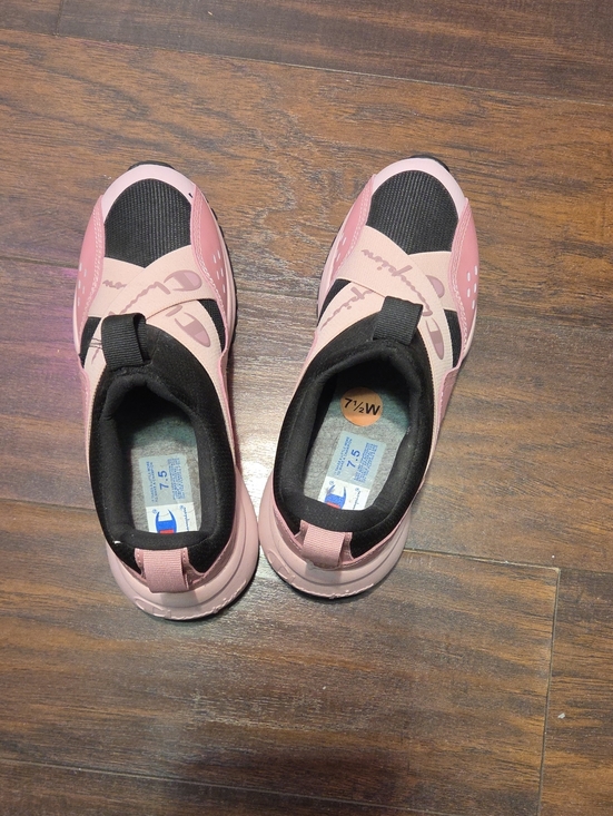 Champion Shoes - Pink and Black Slip-On Sneakers